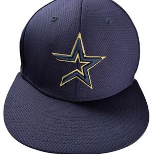 Vintage Houston Astros Star Logo Fitted  Medium Baseball Hat Cap